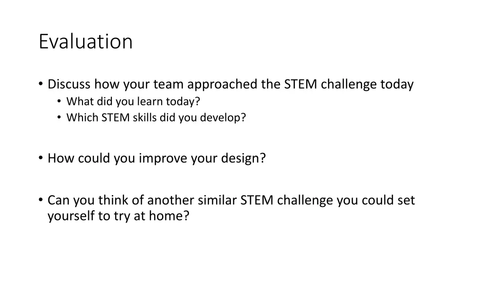 evaluation 1