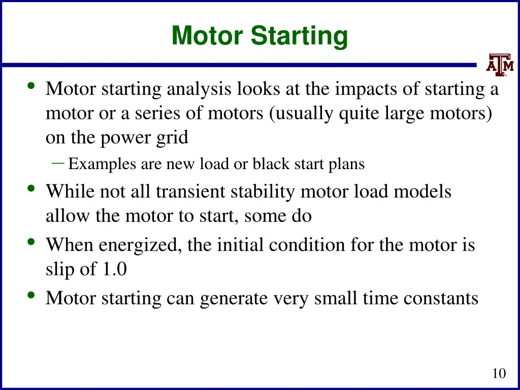 motor starting