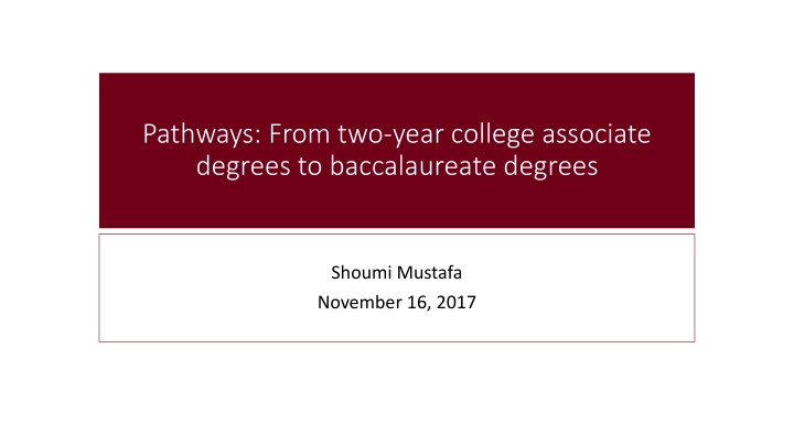 pathways from two year college associate degrees