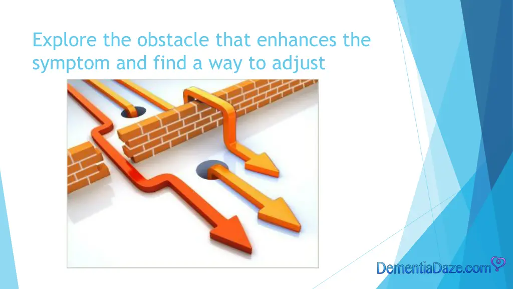 explore the obstacle that enhances the symptom