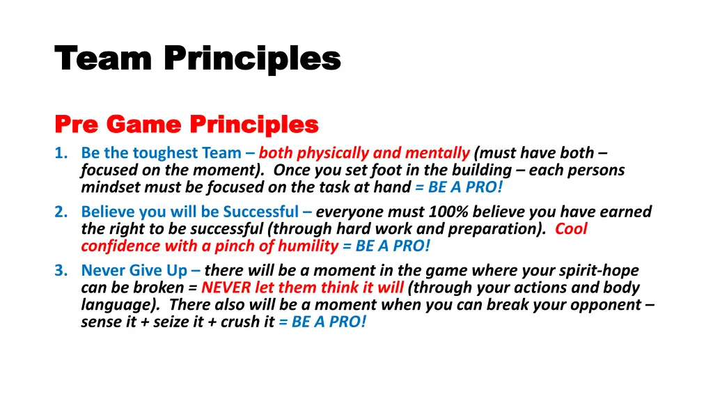 team principles team principles