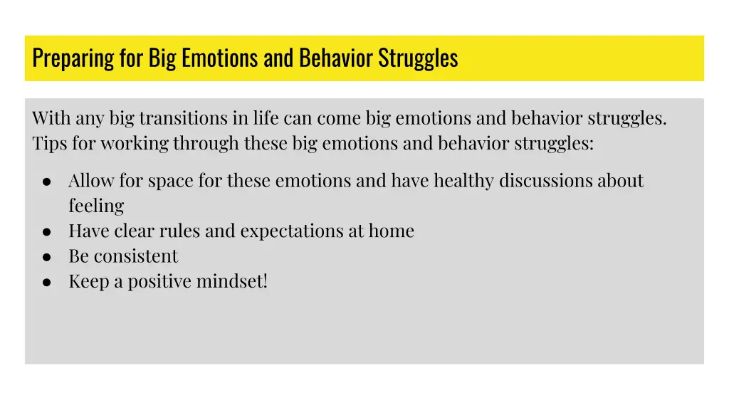 preparing for big emotions and behavior struggles