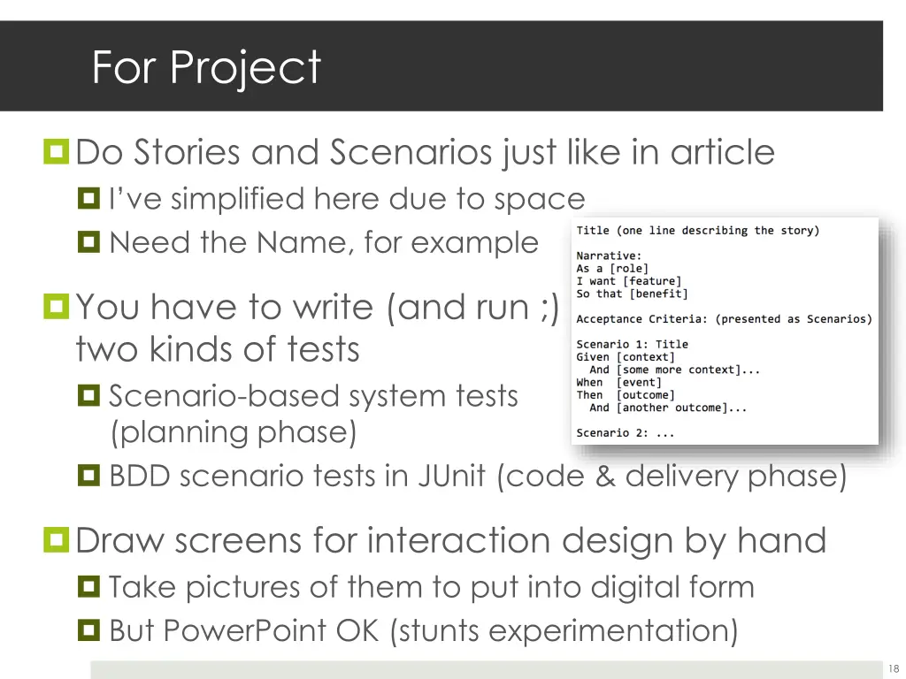 for project