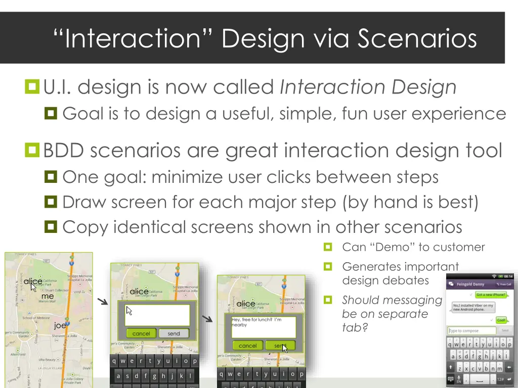 interaction design via scenarios