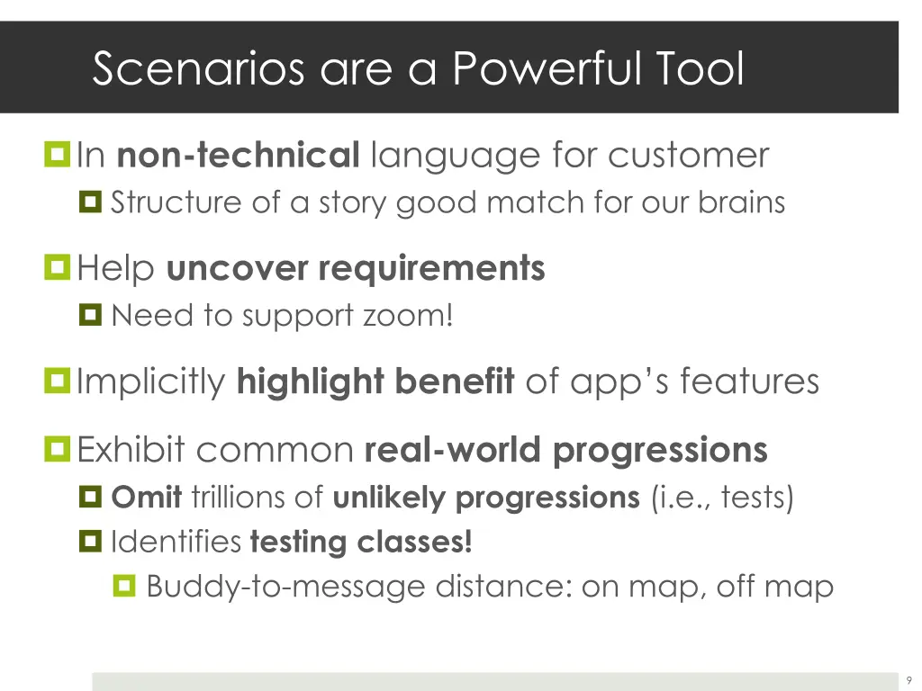 scenarios are a powerful tool