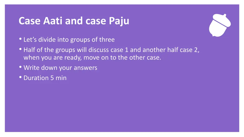exercise case aati and case paju