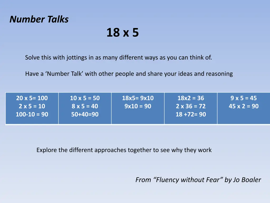 number talks