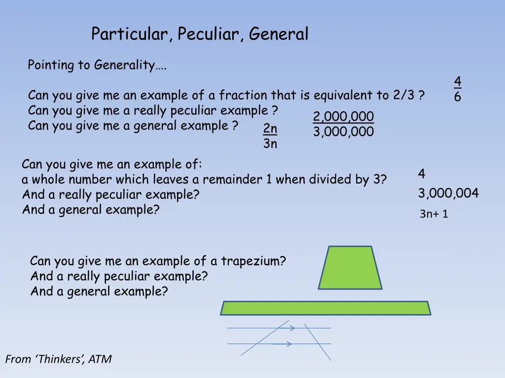 particular peculiar general