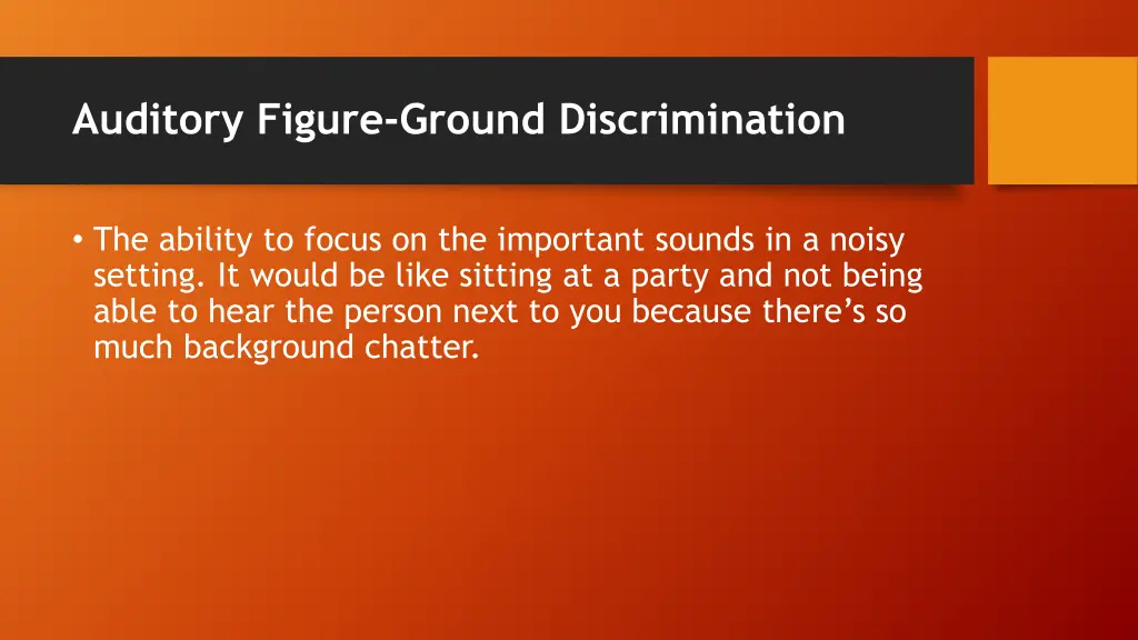auditory figure ground discrimination
