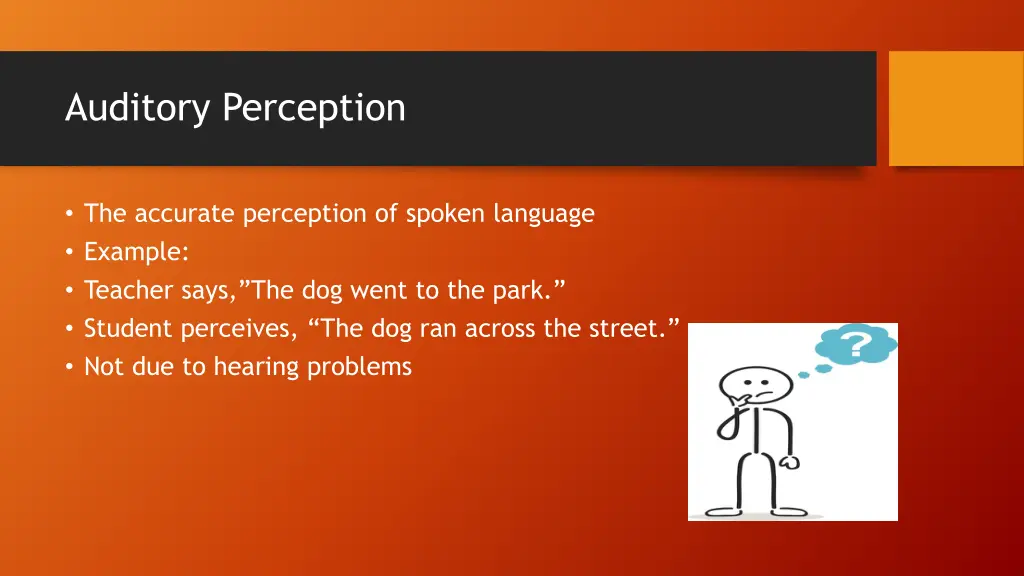 auditory perception