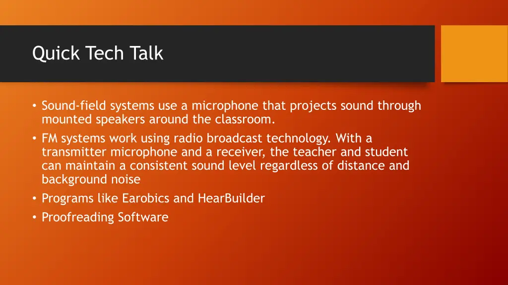 quick tech talk