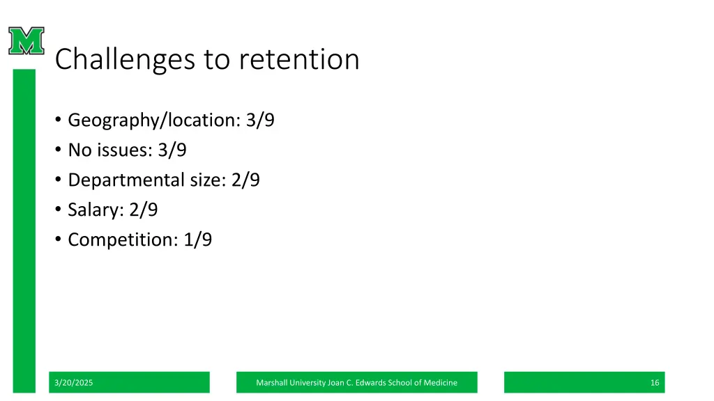 challenges to retention