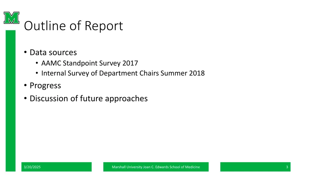 outline of report