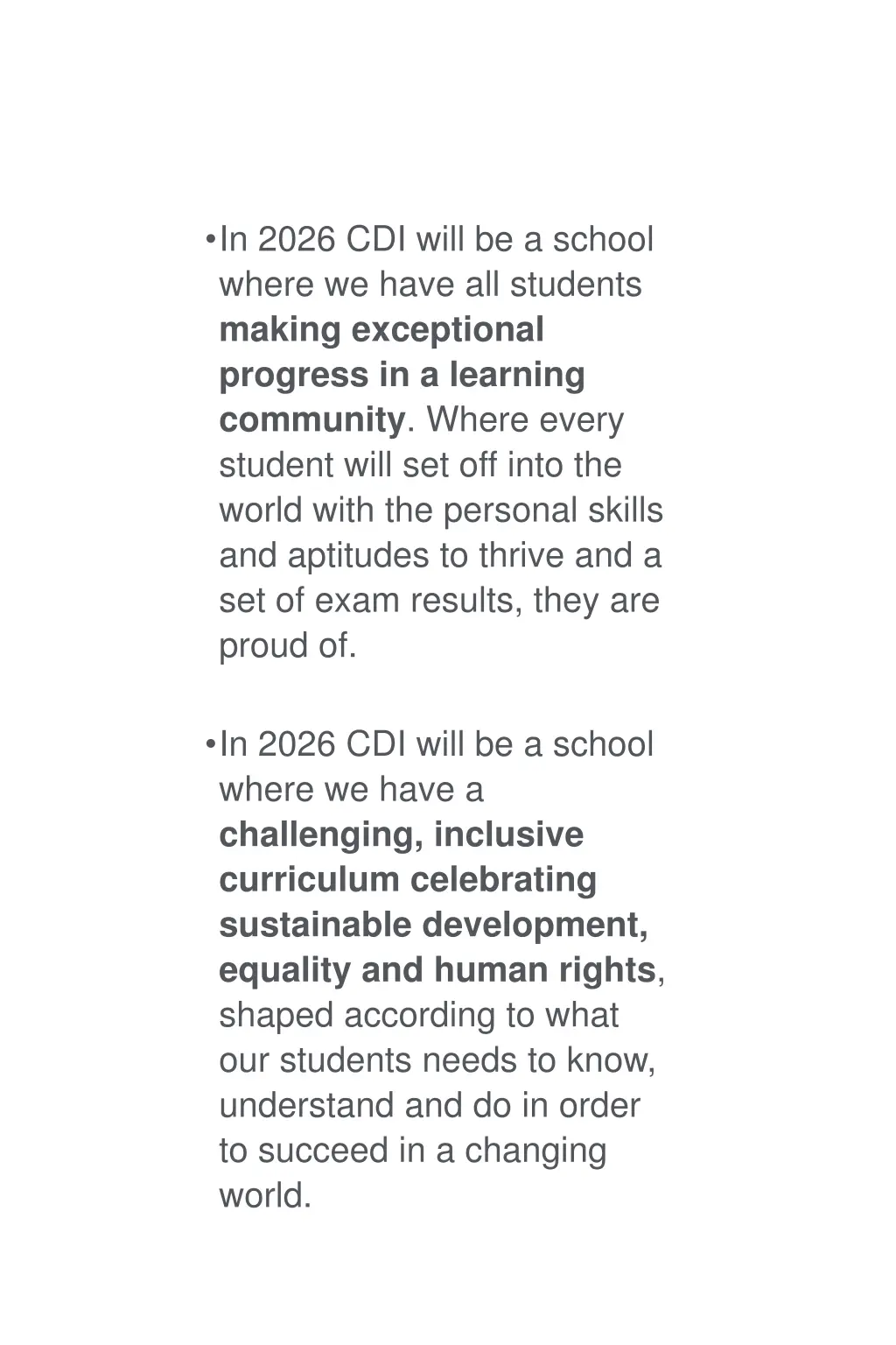 in 2026 cdi will be a school where we have