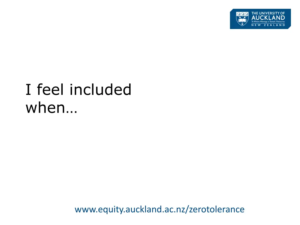 i feel included when