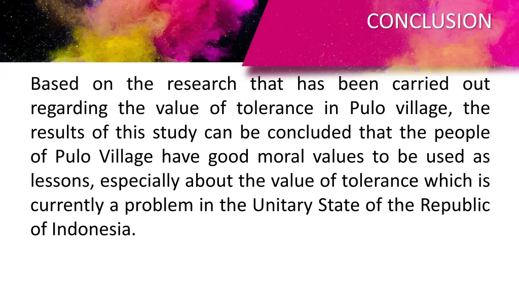 conclusion
