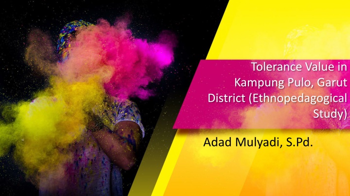 tolerance value in kampung pulo garut district