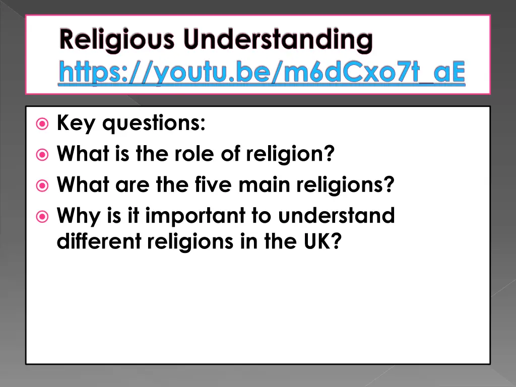 religious understanding https youtu be m6dcxo7t ae