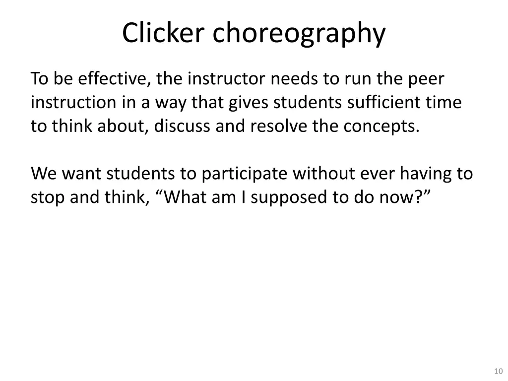 clicker choreography