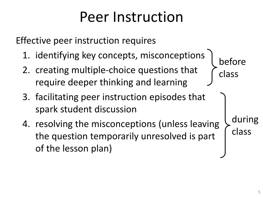 peer instruction 1