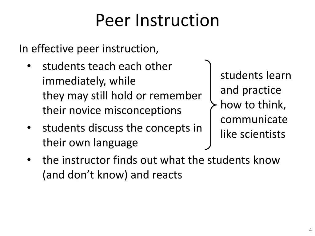 peer instruction