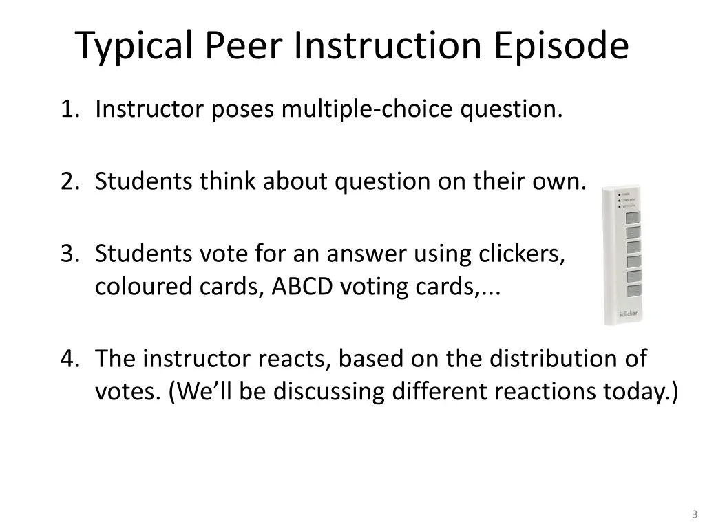 typical peer instruction episode