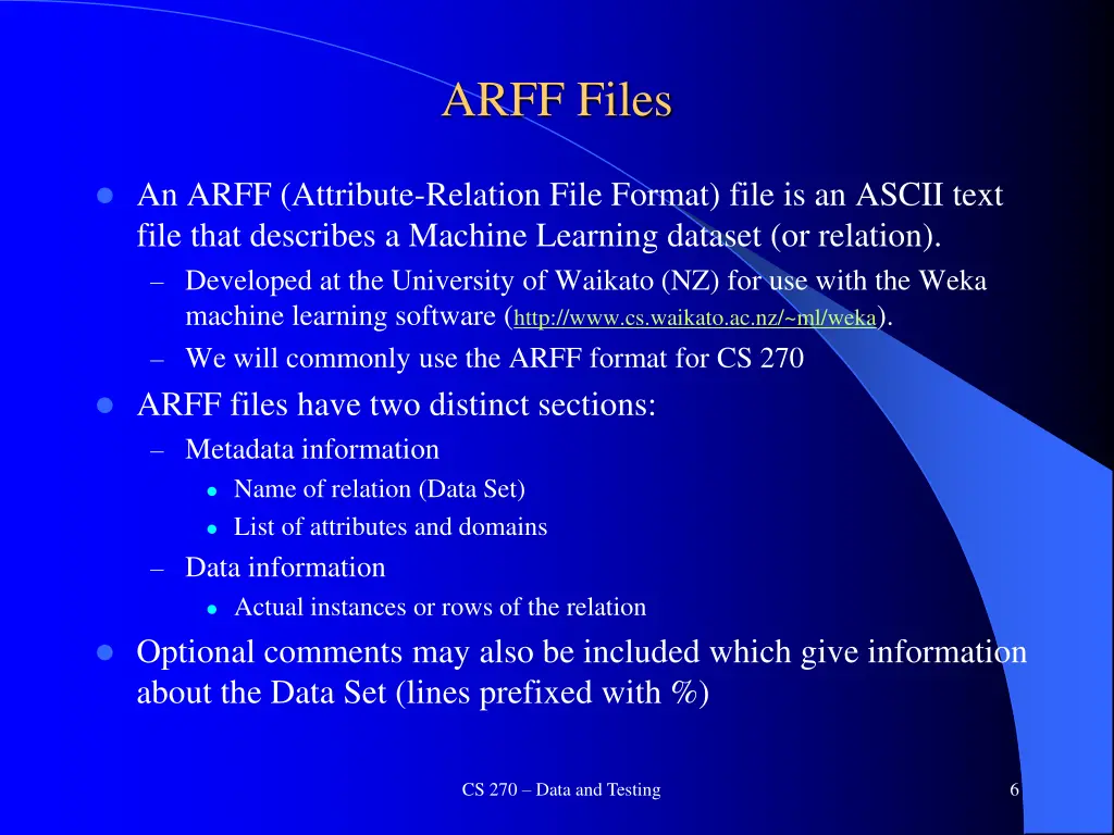 arff files