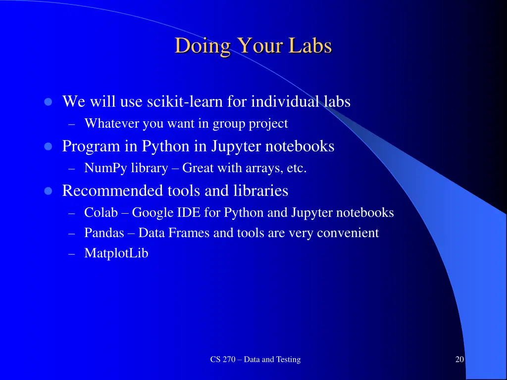 doing your labs