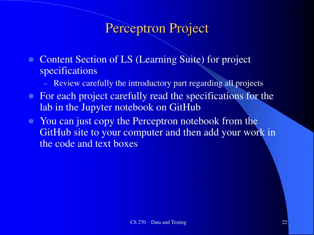 perceptron project