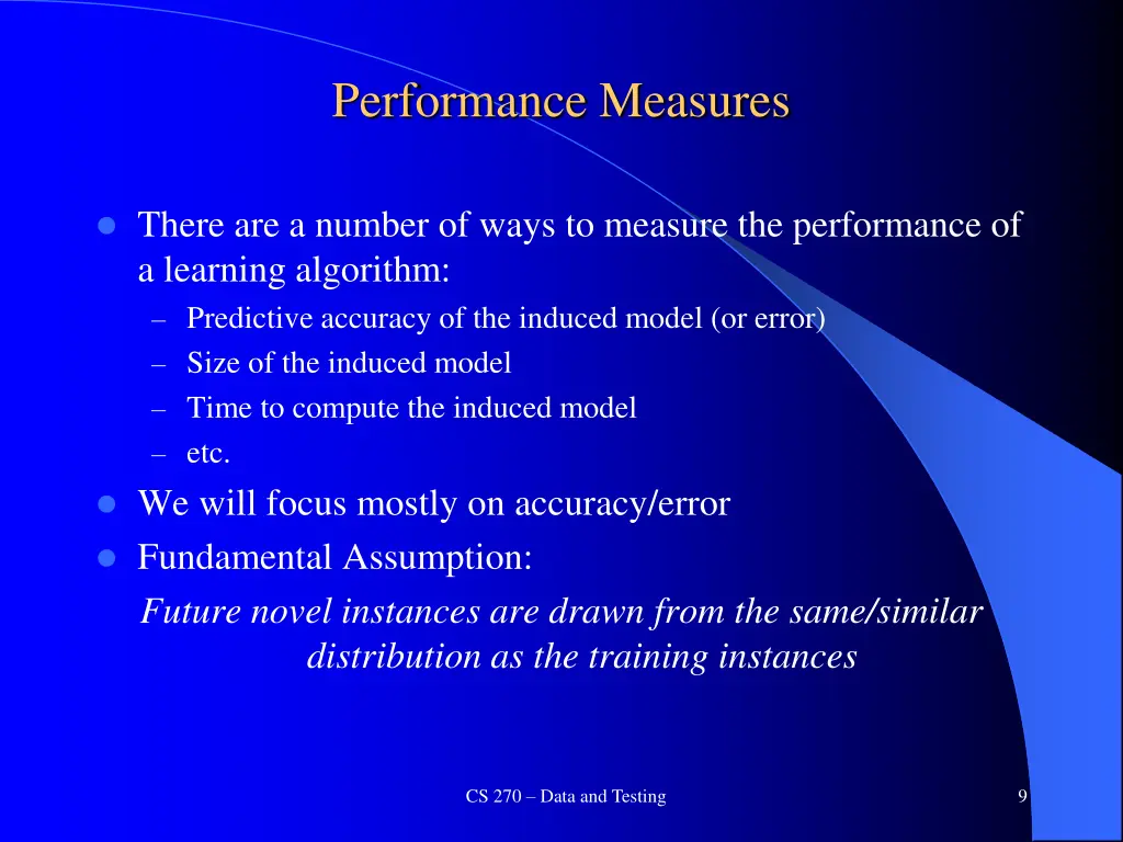 performance measures