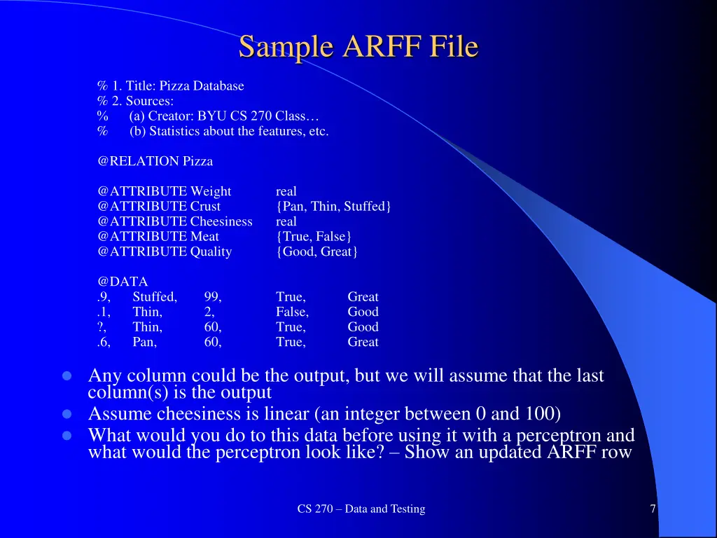 sample arff file