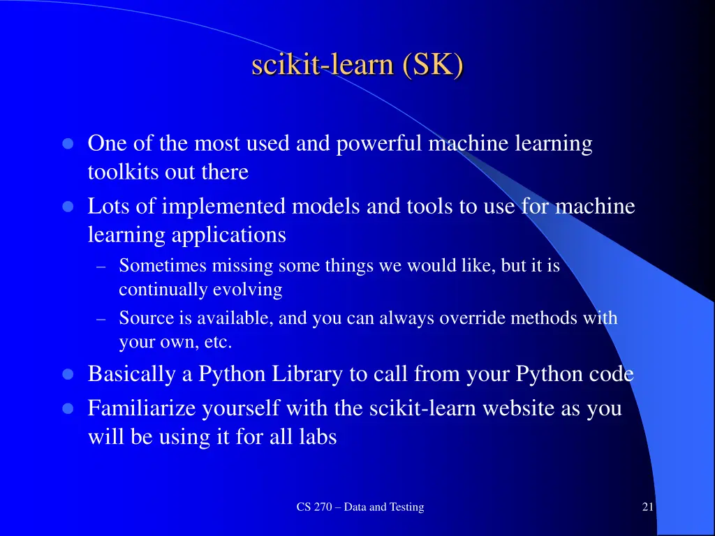 scikit learn sk