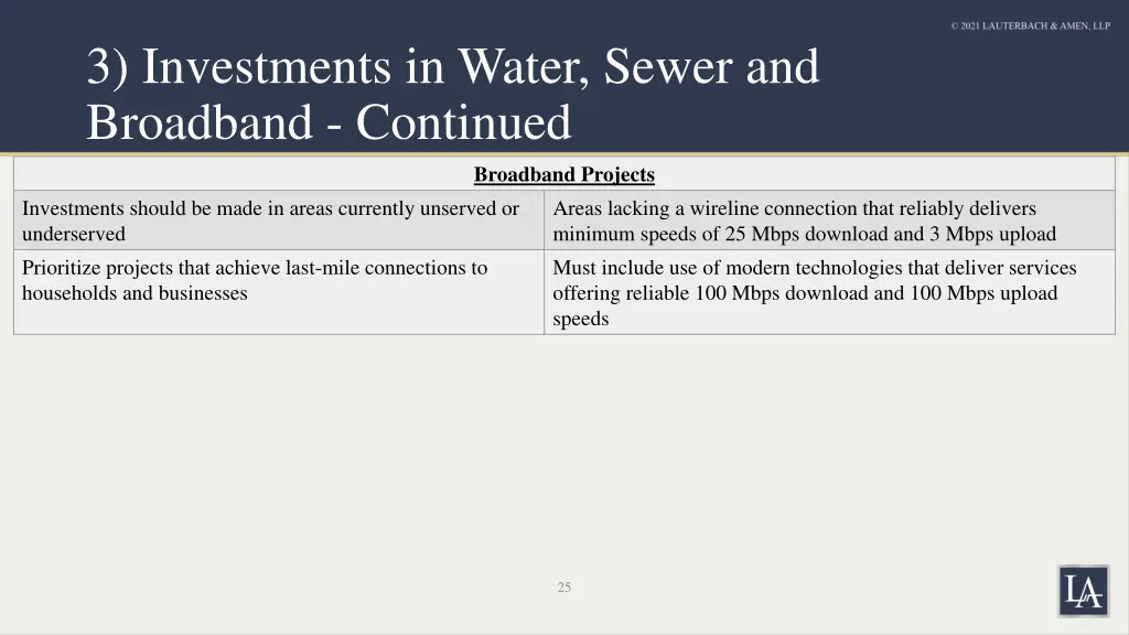 3 investments in water sewer and broadband 1