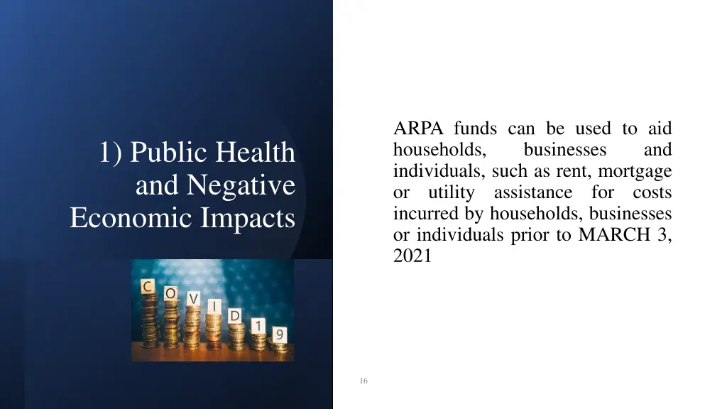 arpa funds can be used to aid households