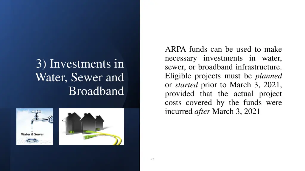 arpa funds can be used to make necessary