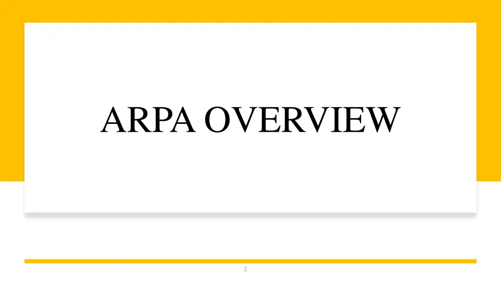 arpa overview