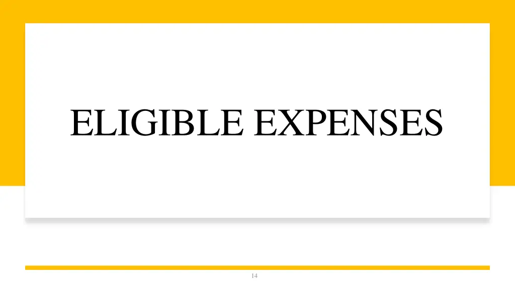 eligible expenses