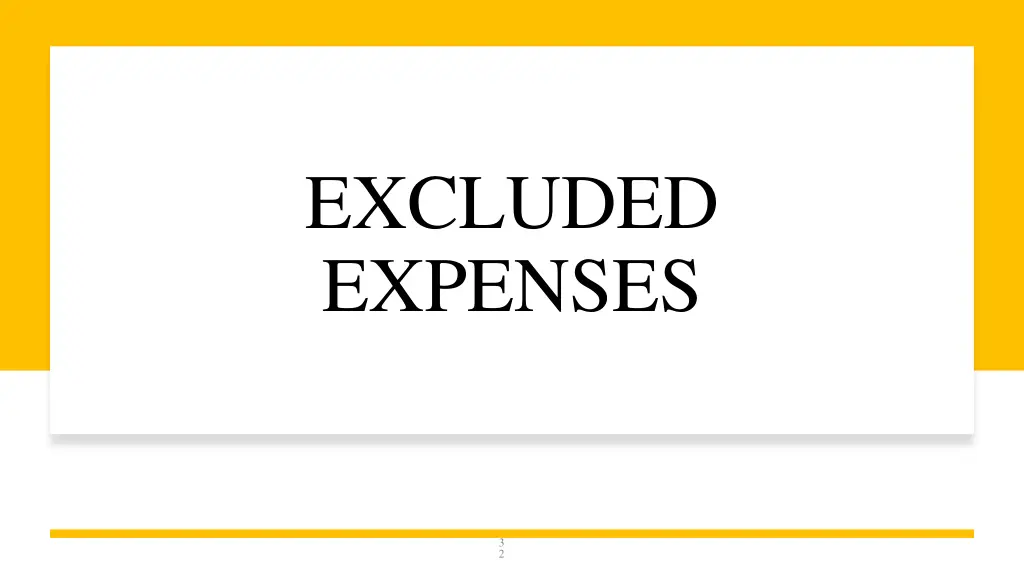 excluded expenses
