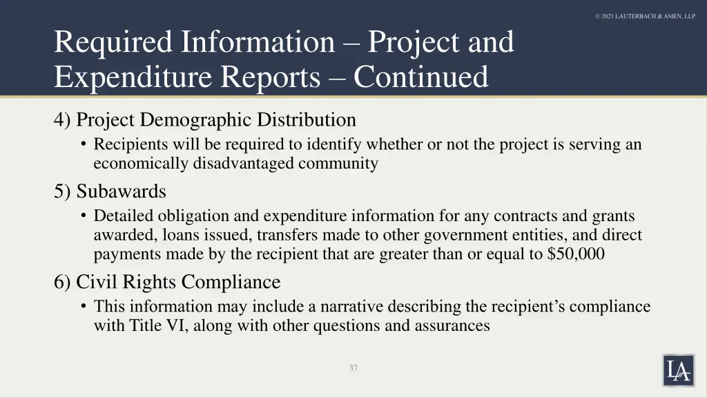 required information project and expenditure 1