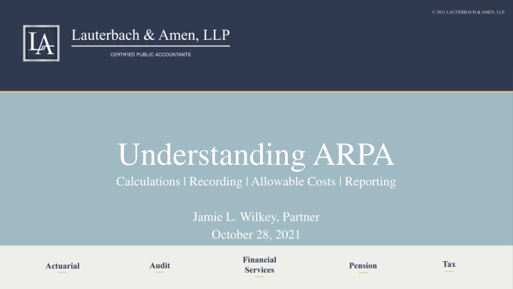 understanding arpa calculations recording