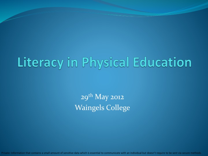 29 th may 2012 waingels college