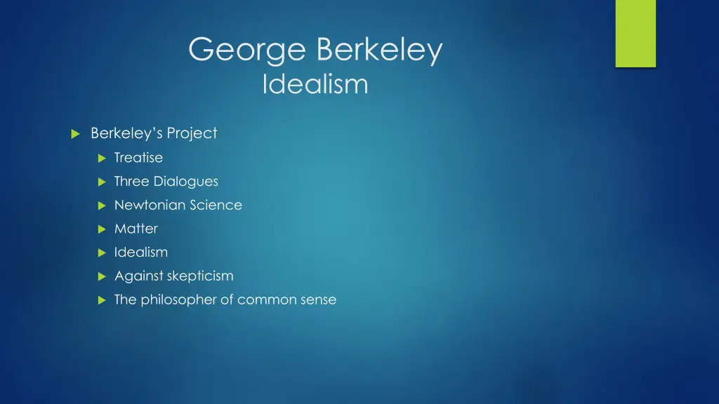 george berkeley idealism