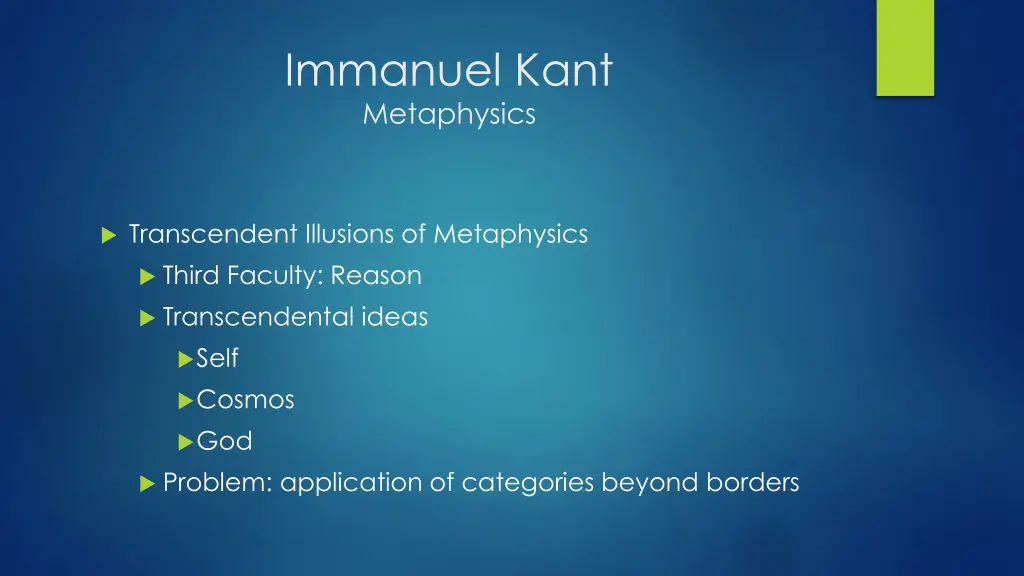 immanuel kant metaphysics 1