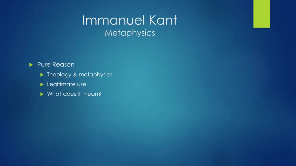 immanuel kant metaphysics 6