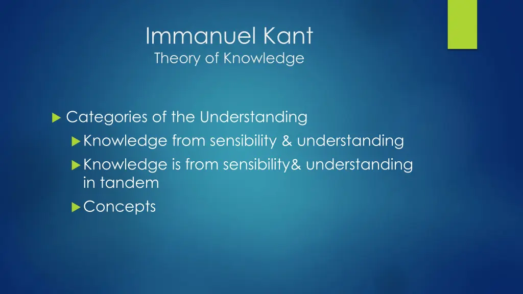 immanuel kant theory of knowledge 3