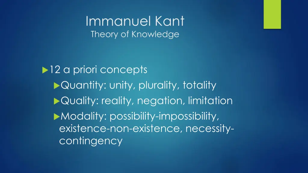 immanuel kant theory of knowledge 4