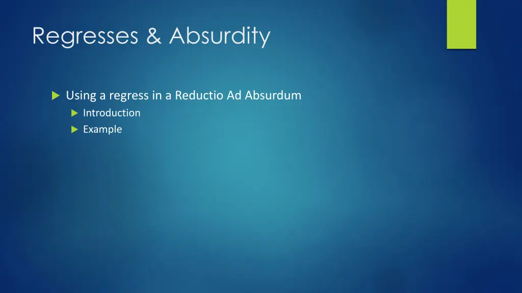 regresses absurdity 1
