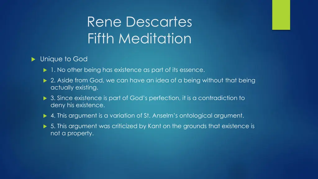 rene descartes fifth meditation 1