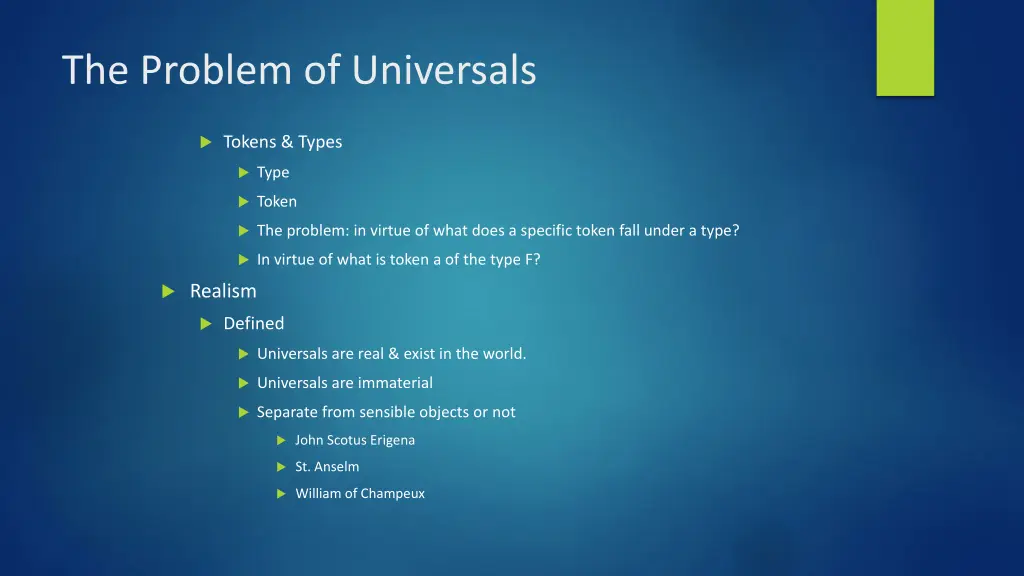 the problem of universals 1