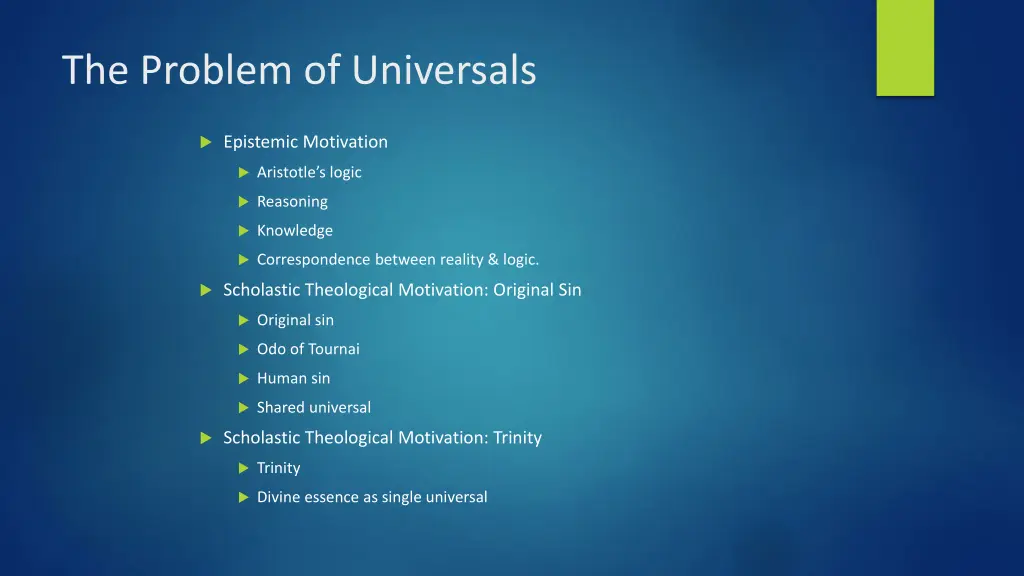 the problem of universals 3